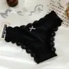 7A Antibacteriano Estilo Desejo Puro Renda Sexy Acabamento Feminino Fluido Cetim Tentador Toque Nude Respirável Calcinha Feminina