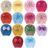 2022 Europeu e Americano Novo Bebê Desossado Pullover Cap Crianças Bow Hood Baby Hat