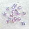 Cuentas prismáticas cuadradas pequeñas de 8 mm de color sólido transparente alto, chapadas en color UV, material para abalorios para hacer cadenas para teléfonos móviles, collares de cuentas, accesorios de joyería