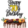 Inserts Decorativos para Bolo de Aniversário, Bandeirinhas Digitais de Feliz Aniversário, Suprimentos para Festa Infantil, Fabricante de Toppers para Bolo