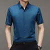 Camisa de hombre para shake voice live verano nueva camisa casual de manga corta para hombre sin planchado alta elasticidad una generación de pelo