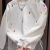 Sudadera nueva y juvenil para hombre para primavera y otoño, estilo urbano moderno, de manga larga para invierno con bordado, adecuada como prenda exterior