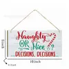 Decoraciones navideñas de madera transfronterizas, adornos colgantes festivos para manualidades, árbol de Navidad, decoraciones de fondo para pared