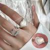 Anillo de Línea Enrollada Multicapa para Mujer, Estilo Minimalista Fresco, Anillo Abierto Dulce y Versátil, Anillo de Dedo Índice de Moda