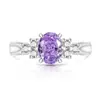 Douyin Mais Vendido Anel de Flor de Gelo de Pedra Preciosa Colorida Corte Ovo de Pombo Banhado a Ouro Real Diamante de Alto Carbono Anel Formato de Ovo Transmissão ao Vivo Dropshipping