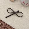 Estilo Coreano Nuevo Clip de Lazo de Cuero Negro Clip de Pico de Pato Horquilla Clip Lateral Delantero Horquilla para Cabello Suelto Accesorios para el Cabello