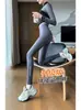 Leggings Engrosados de Piel de Tiburón para Mujer Otoño/Invierno 2026, Mallas de Yoga de Cintura Alta, Pantalones de Piel de Tiburón de Nueve Puntos, Tallas Grandes