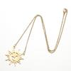 Moda Europea y Americana Nuevo Retro Exagerado Rostro de Sol Brillante Sol y Luna Estrella de Cinco Puntas Colgante Geométrico Collar Ins Venta al por Mayor