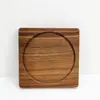 Juego de Posavasos de Madera Maciza Aislante Posavasos de Café Posavasos de Agua Posavasos Resistente al Calor Mantel para Mesa de Comedor del Hogar Logo Personalizado