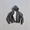 Sudadera con Capucha Estampada Estilo Diablillo de Estrella Acolchado Corte Limpio Corta Ancha Retro Ligera Versátil Unisex Ropa de Abrigo