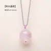 Colgante Mini Bola de Cristal Blanco Natural, Morado y Amarillo Collar Sencillo de Verano Dopamina Estudiante Accesorio