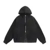Sudadera de algodón de alta calidad con doble cremallera, estilo Harajuku, artística y moderna, simple y elegante, versátil y casual, inspirada en Instagram