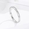 Anillo de pareja de plata de ley 925 para San Valentín, abierto, brillante, sencillo, para parejas, venta al por mayor