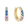 Brincos de Prata Esterlina S925 Femininos Europeus e Americanos Moda Transfronteiriça Personalidade Estilo Ins Tamanho Diamante Gradiente Argola de Orelha Fivela de Orelha Brincos