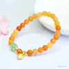 Pulsera de Jade Natural Guan Yu Pulsera de Jade Dorado de Seda de Colores Joyería de Tendencia Nacional Venta al por Mayor en Vivo Dropshipping S5011701