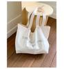Bolsa de Lona de Gran Capacidad de Verano Linda Bolsa Tote Bordada con Letras de Natillas Nueva Bolsa Tote de Gran Capacidad para Mujer