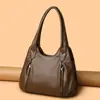 Bolsa Feminina 2026 Primavera Nova Moda Elegante Bolsa Tote de Grande Capacidade para o Dia a Dia Bolsa Feminina de Ombro Transversal em PU