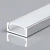 Carcasa de lámpara lineal LED ranura lineal de aluminio empotrada oculta lámpara de gabinete lámpara de barra de luz dura con ranura para lámpara de perfil U abierto