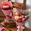 [Novo Modelo 2026] 120g Laço Retro Gatinho Kt Papel de Presente Padrão Xadrez Vermelho e Branco Material de Embalagem Florido Atacado