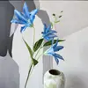 Nuevas Flores Artificiales de Narciso y Lirio 3D, Flores Artificiales para Salones de Banquetes de Bodas, Arreglos Florales para Pasillos de Bodas, Flores de Seda