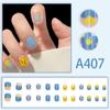 Usando Unha Unha Mistura Unhas Francesas ins Aurora Removível Fake Nail Bow Frosted Ice Clear