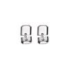 Pendientes sencillos con colgante geométrico cosido de temperamento frío, broche de plata 925 de moda femenina, versión coreana de accesorios