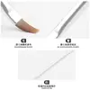 Kit de Canetas para Nail Art com 15 Peças, Canetas para Nail Art com Cabos de Plástico, Pintura, Desenho de Linhas, Cristal, Crisântemo, em Forma de Leque, Ferramentas de Caneta para Nail Art de Fototerapia