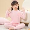 Conjunto de Ropa de Otoño para Niños, Conjunto de Ropa Interior de Algodón Suave para Niños, Pijamas Térmicos Base de Talla Grande para Niños, Camisetas Térmicas de Algodón para Niñas