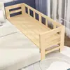 Cama plegable de madera maciza cama empalmada cama ampliada para niños con barandilla individual doble cama de expansión para siesta añadir cama cama lateral para adultos