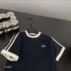Camiseta de manga corta para niños, Nueva marca de moda de verano 2026, Camiseta transpirable de color block de manga corta para bebé, Estilo fino