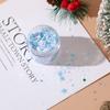 Material hecho a mano DIY serie navideña cáñamo suelto goma que gotea lentejuelas brillantes copos de nieve estrellas árbol de Navidad lentejuelas mixtas