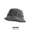 Estilo Japonés Sencillo Primavera Nueva Llegada Lavado Sombrero de Pescador para Hombre Cubre Cara Cabeza Grande Casual Sombrero con Capacidad para Pesca al Aire Libre