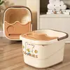 Bacia para pés com rodas para uso doméstico, profunda o suficiente para cobrir as panturrilhas e os joelhos, com função de aquecimento, portátil, espessa para isolamento, ideal para imersão dos pés no inverno.