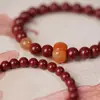Pulsera de Cinabrio Mineral Crudo de Alto Contenido para Mujer, Pulsera del Año del Animal Calabaza para Hombre, Piedra Cruda, Arena Dorada Púrpura, Natural y Auténtica
