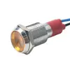 Luz indicadora LED de metal 6/8/10/12 mm universal pequeña monocolor bicolor tricolor luz de señal brillante 6v12V