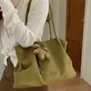Bolso Tote Grande de Capacidad Vintage Chic Ruien 2026 Nuevo Estilo Otoño Tejido Textura Casual Bolso de Hombro Único