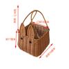 Cesta portátil para animales tejida a mano en imitación ratán, regalo de boda, cesta de almacenamiento, cesta para conejos, accesorios para fotos, fruta, azul