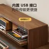 Soporte Elevador Base para Monitor de Computadora Almacenamiento de Escritorio USB Estante para Escritorio de Oficina