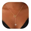 Amazon Transfronterizo Nuevo Diseño Collar con Colgante de Corazón 26 Letras Colgante de Circonita Collar Joyería de Moda Regalo Femenino