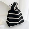 Bolso Chaleco Bolso Chaleco Bolso de Mano Tejido Casual Bolso de Mano Contraste de Color Ajedrez Bolso de Mano Coreano de Lujo Ligero