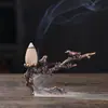 Adorno de quemador de incienso de magpie de aleación estilo chino para decoración de escritorio, soporte de incienso para uso doméstico, estilo étnico creativo de metal
