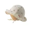 Gorro de Bebé Estilo Delgado Primavera y Verano Sombrero de Pescador para Niñas, Sombrero de Protección Solar con Adorno de Encaje para Bebés