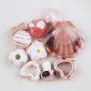 Serie Rosa Perlas de Cerámica Forma de Seta Concha Flor Perlas Forma de Flor Accesorios para Pulsera Collar DIY Hecho a Mano
