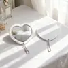 Mini Espelho em Formato de Coração Chaveiro Pingente Portátil Fofo Simples Espelho de Um Lado Fábrica de Presentes Atacado