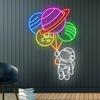 Amazon Temu Comercio Exterior Transfronterizo Entrega Directa de Fábrica Lámpara Decorativa de Astronauta Extraterrestre en Nave Espacial Lámpara de Neón Venta Caliente