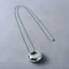Pingente Brilhante de Prata em Formato de Bolsa Tendência e Estiloso Corrente Longa Minimalista High-End Estilo Ins Colar para o Dia a Dia