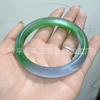 Pulsera de ojo de gato degradado color azul hielo champán oro al por mayor diseño de nicho polvo de melocotón joyería de moda pulsera de jade medio paisaje