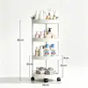 Estante de almacenamiento para baño, estante de esquina de pie, organizador de artículos de tocador, estante triangular de esquina para baño