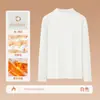 [Veludo Zhende 340g] Camiseta Básica Masculina de Gola Alta Meia-Estação Outono e Inverno Casual Versátil Quente Manga Longa