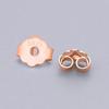 Aretes Accesorios Plata Plata Esterlina S925 Tapones para Oídos de Hamburguesa Aretes de Botón Silicona Anticaída Flor Pequeña Pared de Oreja Plata Tapones para Oídos al Por Mayor